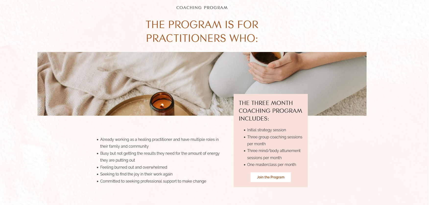 Web Design Process: Healing Spaces Coaching Through Wholeness